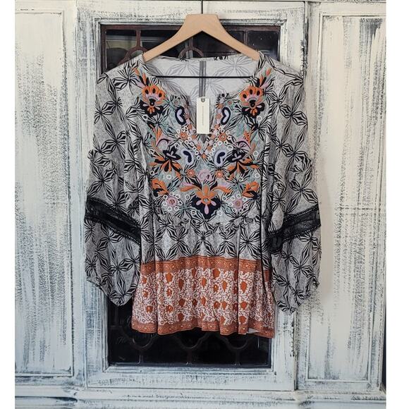 Anthropologie Terri Embroidered Blouse - New Small - Picture 5 of 6
